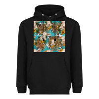 Black charolais cow and sunflowers seamless pattern Heavyweight Hoodie - HRA Design Shop