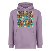Lavender charolais cow and sunflowers seamless pattern Heavyweight Hoodie - HRA Design Shop