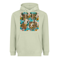 Matcha charolais cow and sunflowers seamless pattern Heavyweight Hoodie - HRA Design Shop