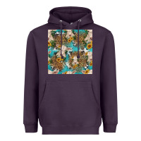 Plum charolais cow and sunflowers seamless pattern Heavyweight Hoodie - HRA Design Shop
