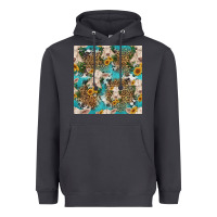Smoke charolais cow and sunflowers seamless pattern Heavyweight Hoodie - HRA Design Shop