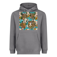Storm charolais cow and sunflowers seamless pattern Heavyweight Hoodie - HRA Design Shop