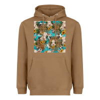 Toasted Coconut charolais cow and sunflowers seamless pattern Heavyweight Hoodie - HRA Design Shop