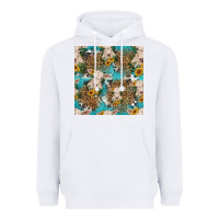 White charolais cow and sunflowers seamless pattern Heavyweight Hoodie - HRA Design Shop