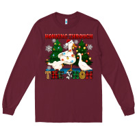Burgundy honking through the snow Long Sleeve Tee - Zillion Design Studio