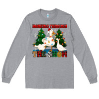 Heather Grey honking through the snow Long Sleeve Tee - Zillion Design Studio