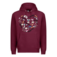 Burgundy nurse Premium Hoodie - MaliasSmallBusiness