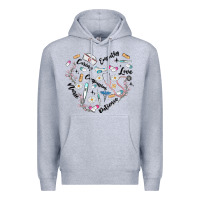 Heather Grey nurse Premium Hoodie - MaliasSmallBusiness