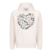 Pale Pink nurse Premium Hoodie - MaliasSmallBusiness