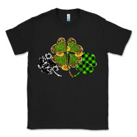 Black st patricks day shamrock gold Classic Tee - RanaPortraitStore