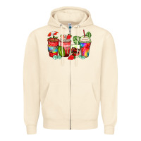 Sandshell strawberry coffee cups Zipper Hoodie - Zillion Design Studio