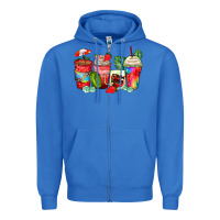 True Royal strawberry coffee cups Zipper Hoodie - Zillion Design Studio