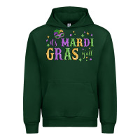 Forest Green it's mardi gras y'all Urban Hoodie - MaliasSmallBusiness