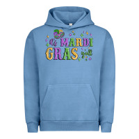 Pigment Pebble Blue it's mardi gras y'all Urban Hoodie - MaliasSmallBusiness