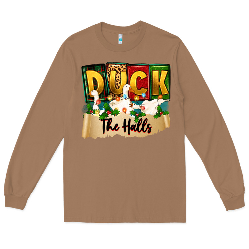 Christmas Duck The Halls Long Sleeve Tee by Zillion Design Studio | Teevron