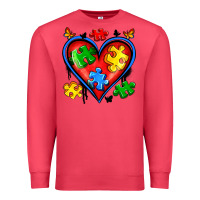 Cardinal autism heart Premium Sweatshirt - Artiststas