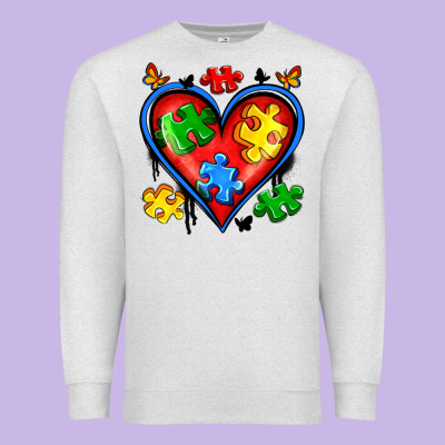 Autism Heart Premium Sweatshirt Designed By Artiststas