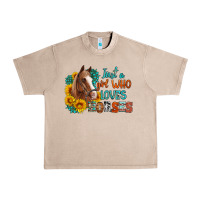 French Oak just a girl who loves horses Urban Heavy Tee - Artiststas
