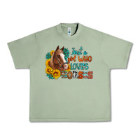 Oil Green just a girl who loves horses Urban Heavy Tee - Artiststas