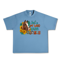 Pebble Blue just a girl who loves horses Urban Heavy Tee - Artiststas