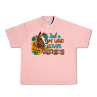 Salmon just a girl who loves horses Urban Heavy Tee - Artiststas