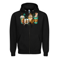 Black jesus coffee cups Zipper Hoodie - Zillion Design Studio
