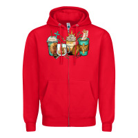 Red jesus coffee cups Zipper Hoodie - Zillion Design Studio