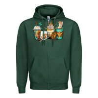 Sports Green jesus coffee cups Zipper Hoodie - Zillion Design Studio