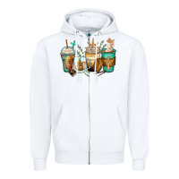 White jesus coffee cups Zipper Hoodie - Zillion Design Studio