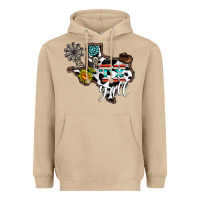 Mushroom tx yall western Heavyweight Hoodie - CowhideDigitalArt