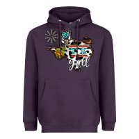 Plum tx yall western Heavyweight Hoodie - CowhideDigitalArt