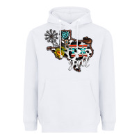 White tx yall western Heavyweight Hoodie - CowhideDigitalArt