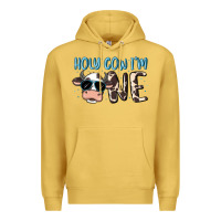 Antique Gold holy cow i'm one Premium Hoodie - MaliasSmallBusiness