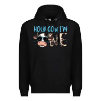 Black holy cow i'm one Premium Hoodie - MaliasSmallBusiness