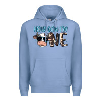 Colony Blue holy cow i'm one Premium Hoodie - MaliasSmallBusiness