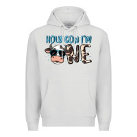 Dove Grey holy cow i'm one Premium Hoodie - MaliasSmallBusiness