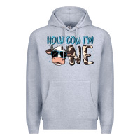 Heather Grey holy cow i'm one Premium Hoodie - MaliasSmallBusiness