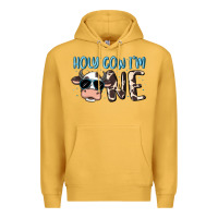 Mustard holy cow i'm one Premium Hoodie - MaliasSmallBusiness