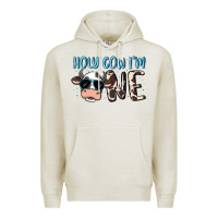Oatmeal Heather holy cow i'm one Premium Hoodie - MaliasSmallBusiness