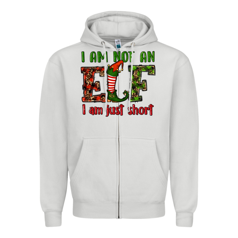 I Am Not An Elf I Am Just Short Christmas Zipper Hoodie by RanaPortraitStore | Teevron