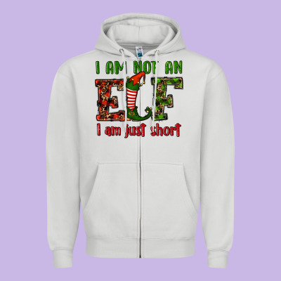 I Am Not An Elf I Am Just Short Christmas Zipper Hoodie Designed By Ranaportraitstore