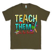 Army Green teach them to be kind Classic Tee - texasbilliewilder