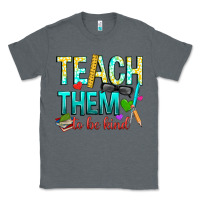 Charcoal Heather teach them to be kind Classic Tee - texasbilliewilder