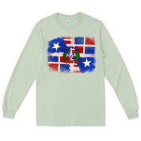 Matcha dominican and puerto rico flag Long Sleeve Tee - texasbilliewilder