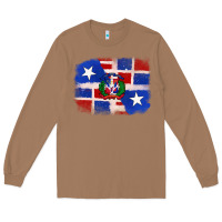 Toasted Coconut dominican and puerto rico flag Long Sleeve Tee - texasbilliewilder