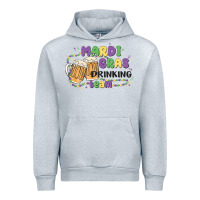 Heather Grey mardi gras drinking team Urban Hoodie - MaliasSmallBusiness