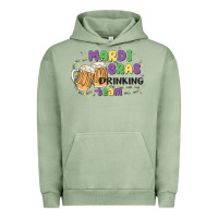 Pigment Oil Green mardi gras drinking team Urban Hoodie - MaliasSmallBusiness