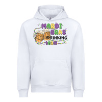 White mardi gras drinking team Urban Hoodie - MaliasSmallBusiness