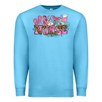 Ocean Blue breast cancer nurse Premium Sweatshirt - AdoDesignShop