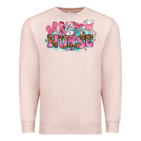 Pale Pink breast cancer nurse Premium Sweatshirt - AdoDesignShop